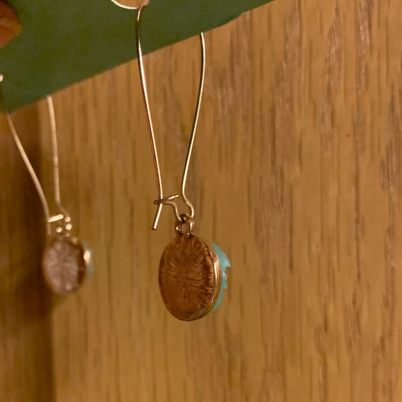 aquamarine druzy earrings - Picture 3 of 4